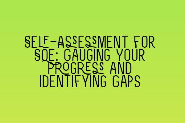 Self-Assessment for SQE: Gauging Your Progress and Identifying Gaps